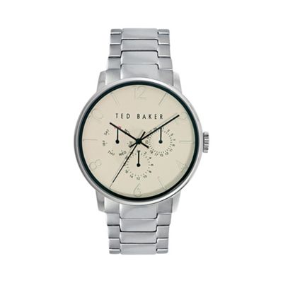 Men's cream dial stainless steel bracelet watch te10023494